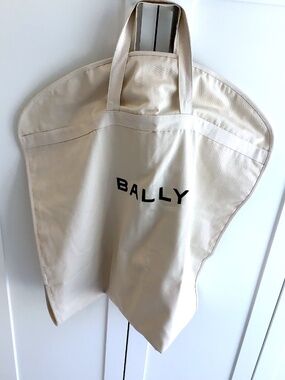 Brand New Bally Garment Bag Fabric Cream White Color with Handles for Travel Sto